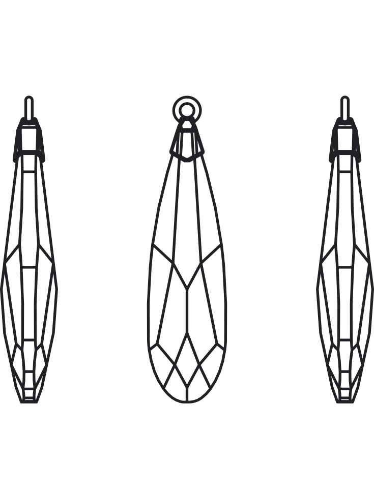 Raindrop pendant 17,5mm  Raindrop pendants 17.5mm (6533)- 3