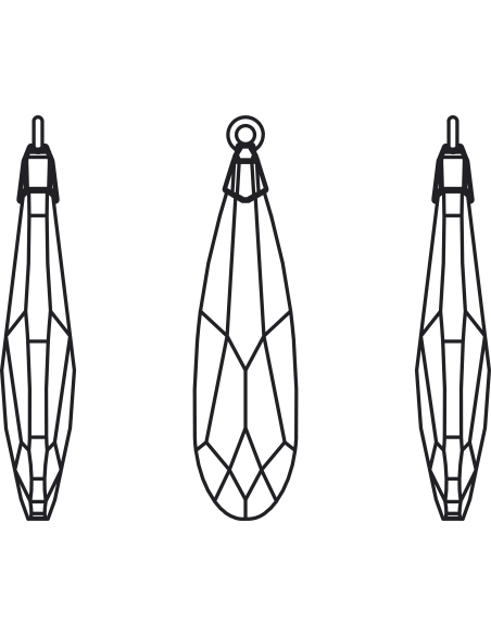 Raindrop pendant 33mm   Raindrop pendants 33mm (6533)- 3