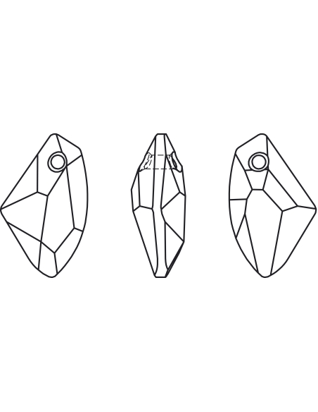 galactic vertical 19mm cr gold shad  Pendants Galactic vertical (6656)- 3