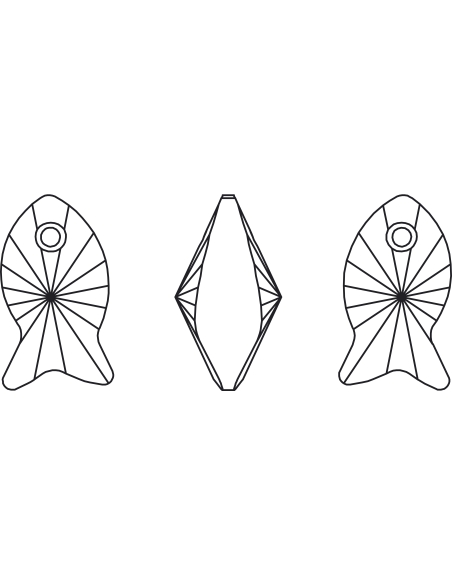 pendentif poisson 18mm crystal  Pendentifs poisson (6727)- 3 pendentif poisson 18mm crystal  Pendentifs poisson (6727)- 3