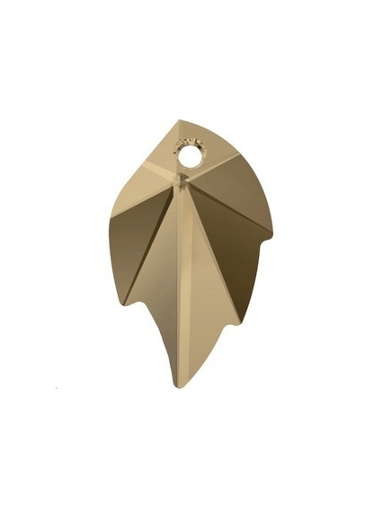 Pendentif feuille 32mm cr gold shad  Pendentifs feuille (6735)- 1 2