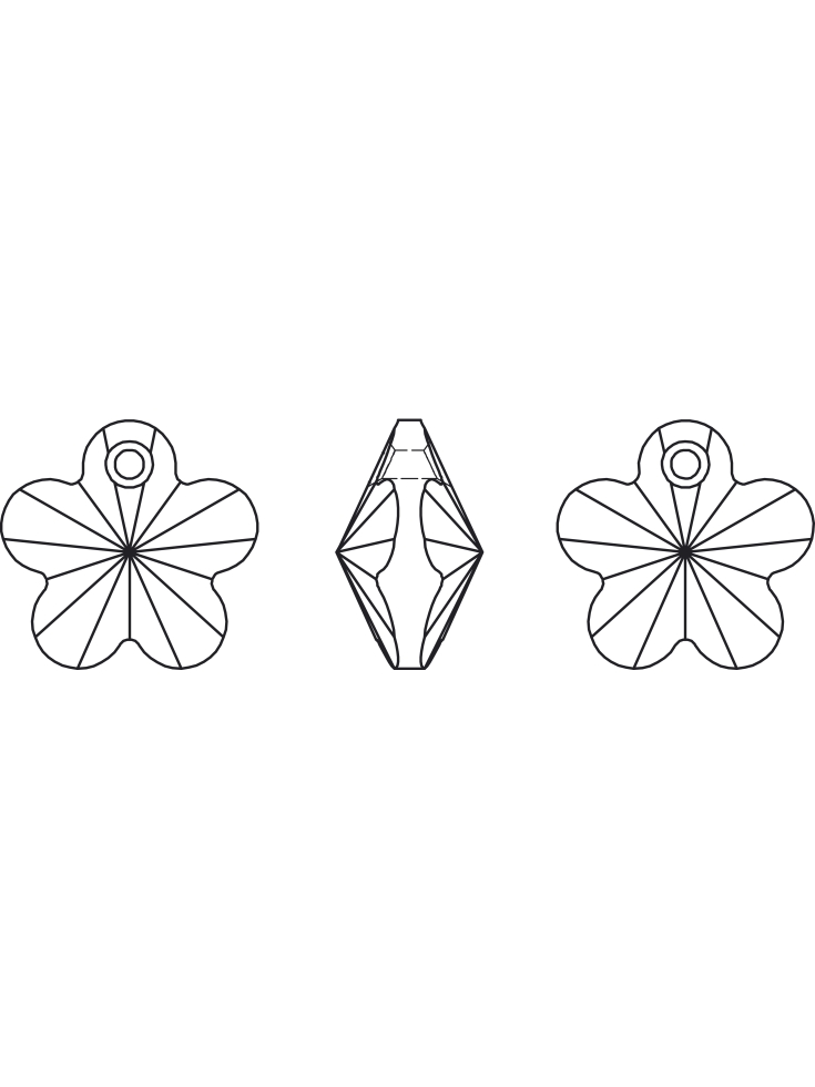 Pendentif fleur18mm Cr golden shad  Pendentifs fleur (6744)- 3