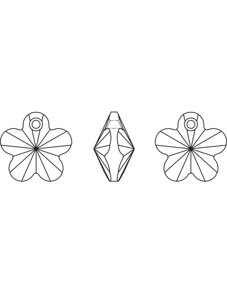 Pendentif fleur18mm Cr golden shad  Pendentifs fleur (6744)- 3