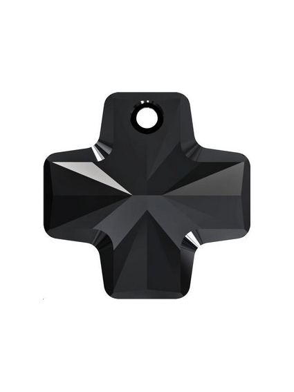 Croix 20mm Jet  Pendentif croix (6866)- 1 2