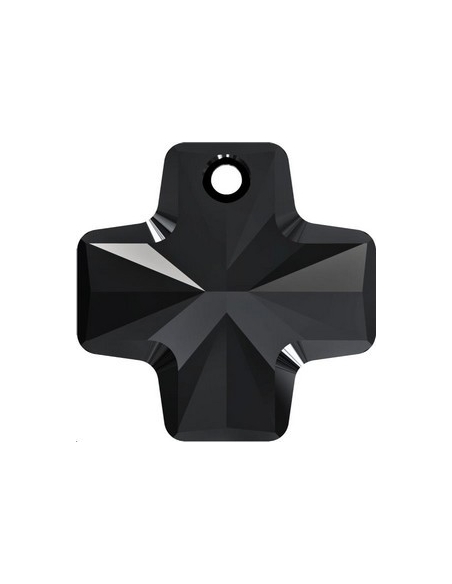 Croix 20mm Jet  Pendentif croix (6866)- 2