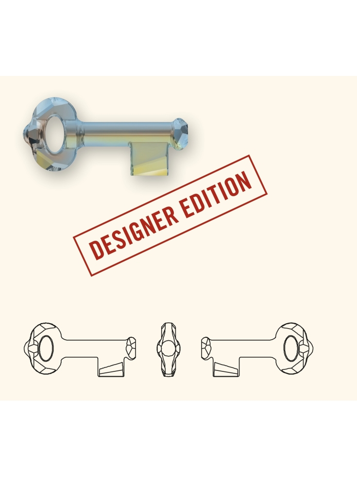 Pendentif clef 30mm cr si sh  Pendentifs clef (6919)- 3