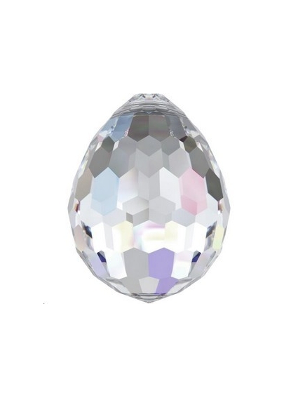Goutte 15X11,5 crystal AB  Goutte multi facettes (6002)- 1 2