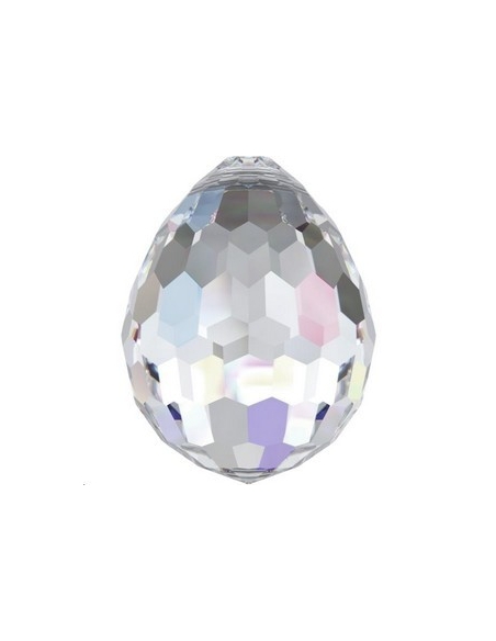 Goutte 15X11,5 crystal AB  Goutte multi facettes (6002)- 2 Goutte 15X11,5 crystal AB  Goutte multi facettes (6002)- 2