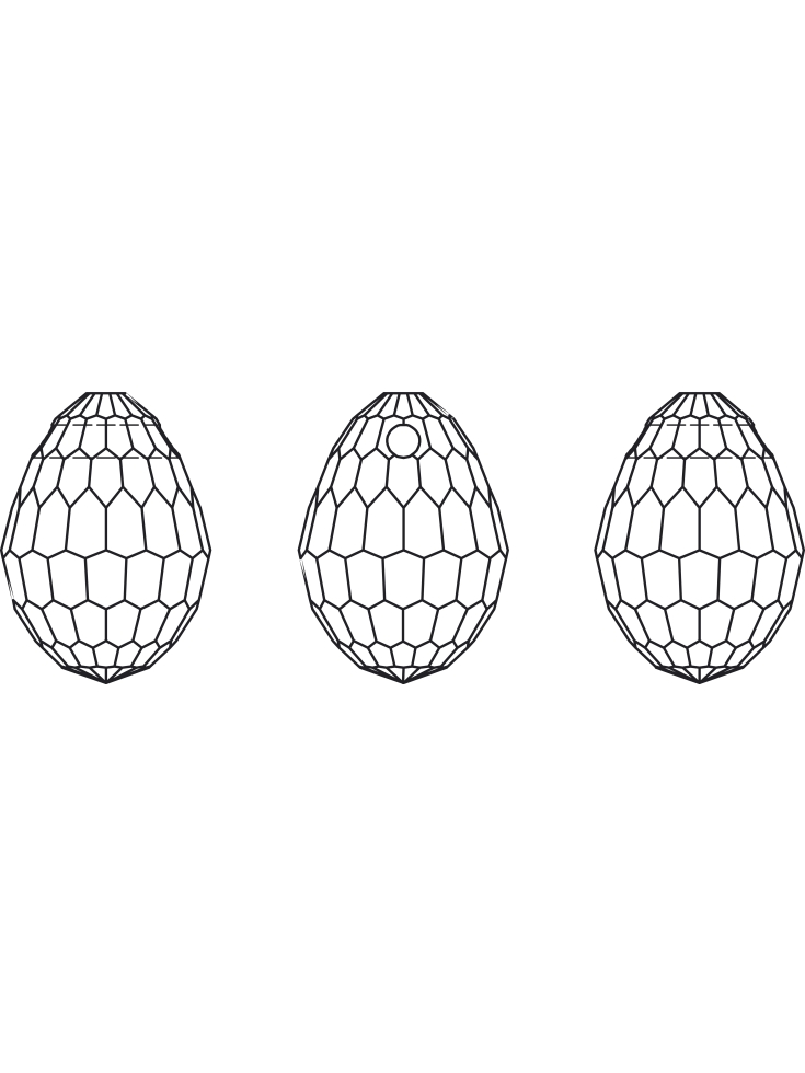 Goutte 15X11,5 crystal AB  Goutte multi facettes (6002)- 3