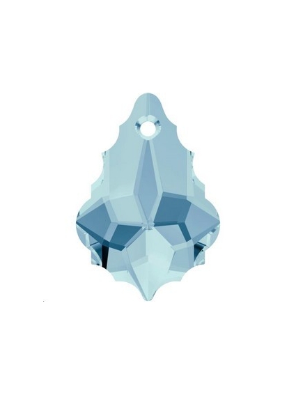 Pendentif 22X15 mm aquamarine  Gouttes baroques (6090)- 1 2
