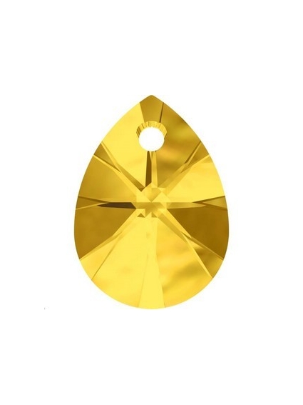 mini pear pendant 12mm light topaz  Mini pear pendants (6128)- 1 2