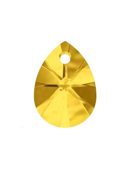 mini pear pendant 12mm light topaz  Mini pear pendants (6128)- 2