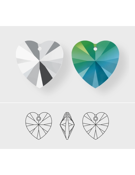 Pendentif Xilion heart 18mm de  Pendentifs coeur 18mm- 3