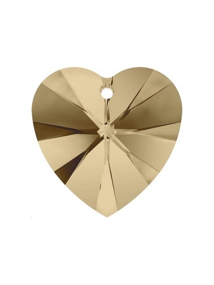 Coeur 10.3X10 Crystal Golden shadow  Pendentifs coeur 10mm - 1 2