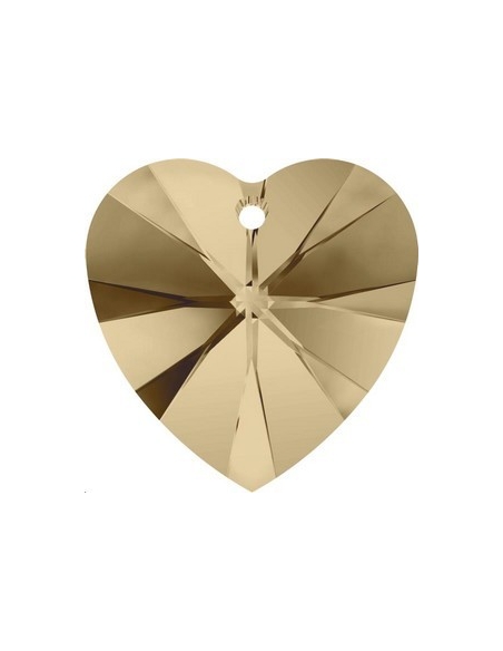 Coeur 10.3X10 Crystal Golden shadow  Pendentifs coeur 10mm - 2 Coeur 10.3X10 Crystal Golden shadow  Pendentifs coeur 10mm - 2