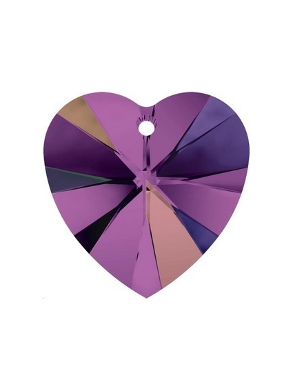 Coeur 18X17,5 Amethyst AB  Pendentifs coeur 18mm- 1 2