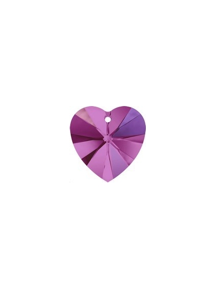 Coeur 18X17,5 Fuchsia AB  Pendentifs coeur 18mm- 1