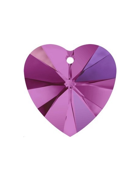 Coeur 18X17,5 Fuchsia AB  Pendentifs coeur 18mm- 2 Coeur 18X17,5 Fuchsia AB  Pendentifs coeur 18mm- 2