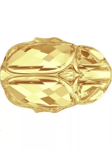 Scarab bead 12mm Cr met Sunshine  Perles Scarabée Swarovski  (5728)- 1 2