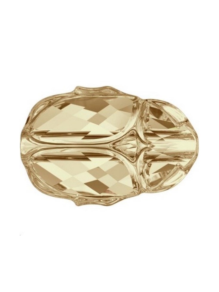 Scarab bead 12 mm Cr golden shadow  Perles Scarabée Swarovski  (5728)- 2