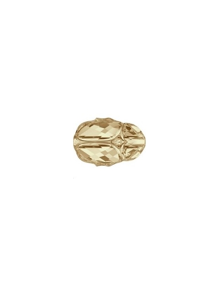 Scarab bead 12 mm Cr golden shadow  Perles Scarabée Swarovski  (5728)- 1