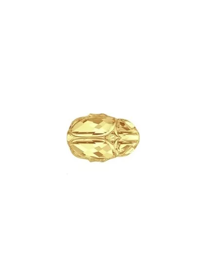 Scarab bead 12mm Cr met Sunshine  Perles Scarabée Swarovski  (5728)- 1