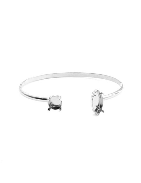 Jonc avec sertissure navette 15mm   Bracelets et manchettes- 1