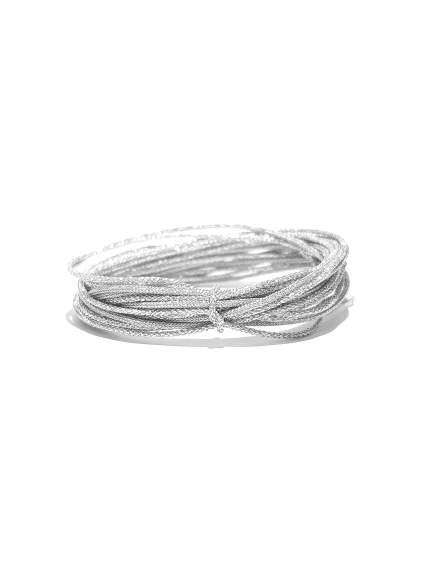 Cordon soie souple 0.8mm argent  Cordon de soie japonaise- 1
