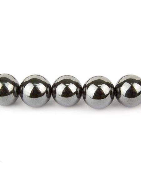 Hématite ronde 14mm  Les perles rondes 14-15mm en lot- 1