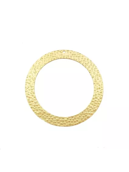 Cercle martelé 45mm 1 trou doré  Pendentifs- 1