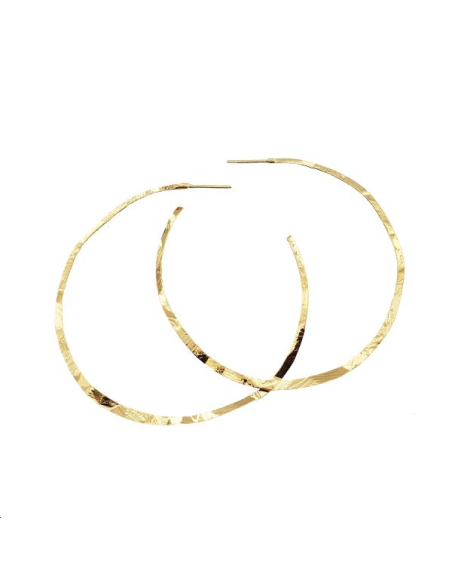 Créoles roc 54mm doré  Boucles d'oreilles- 1 Créoles roc 54mm doré  Boucles d'oreilles- 1