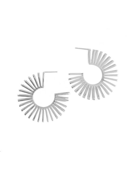 Boucles d'oreilles ronde rayon ajou  Boucles d'oreilles- 1