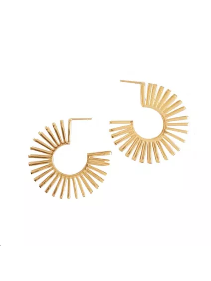 Boucles d'oreilles ronde rayon ajou  Boucles d'oreilles- 1