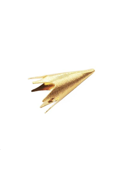 Coupelle cône strié 30x14mm doré  Coupelles- 1