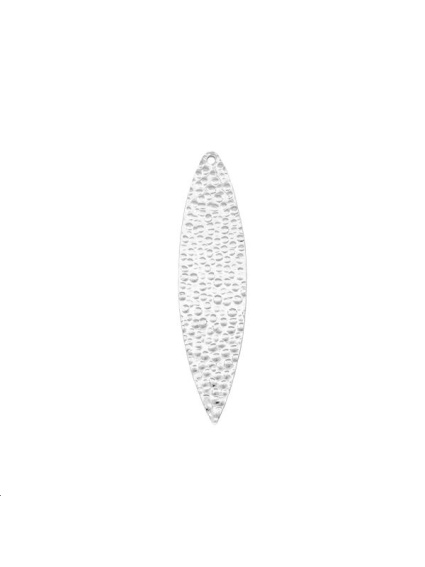 Pendentif allongé martelé 47x12mm 1  Pendentifs- 1