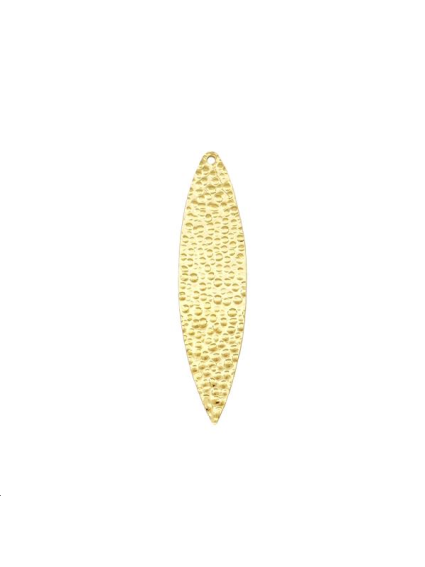 Pendentif allongé martelé 47x12mm 1  Pendentifs- 1