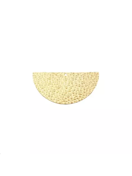 Pendentif demi cercle martelé 30mm   Pendentifs- 1