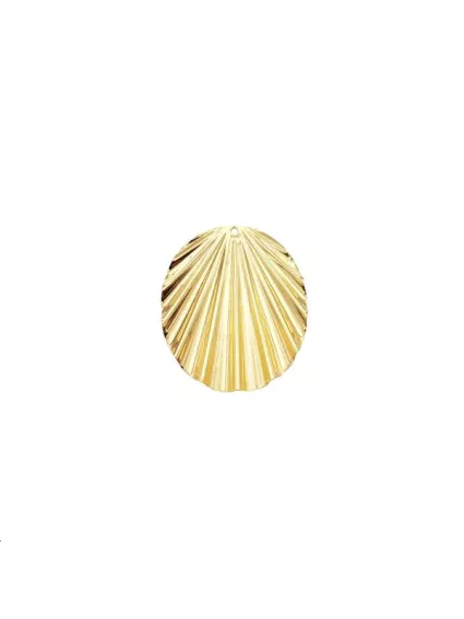 Pendentif oval ondulé 24x18mm 1 tro  Pendentifs- 1