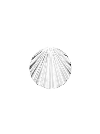Pendentif disque ondulé 30mm 1 trou  Pendentifs- 1