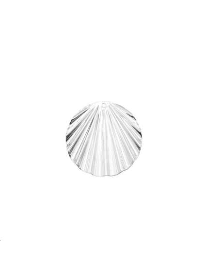 Pendentif disque ondulé 25mm 1 trou  Pendentifs- 1
