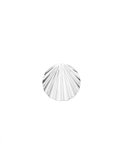 Pendentif disque ondulé 20mm 1 trou  Pendentifs- 1