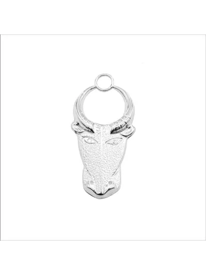 Pendentif buffle 50x25mm 1 anneau p  Pendentifs- 1