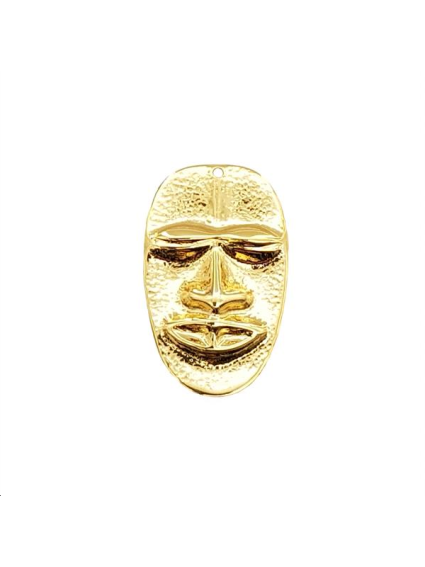 Pendentif masque africain 42x26mm 1  Pendentifs- 1