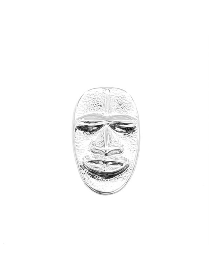 Pendentif masque africain 33x20mm 1  Pendentifs- 1