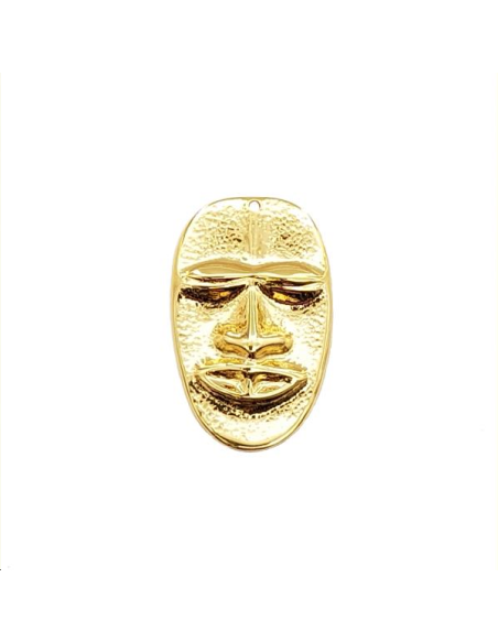 Pendentif masque africain 33x20mm 1  Pendentifs- 1