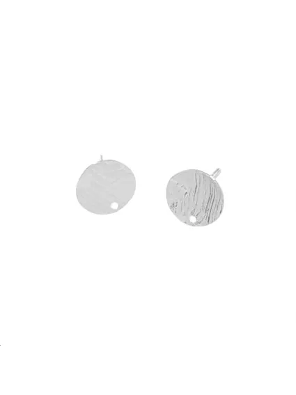 Pastille roc 9mm avec tige 1 trou p  Boucles d'oreilles- 1