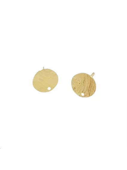 Pastille roc 9mm avec tige 1 trou d  Boucles d'oreilles- 1