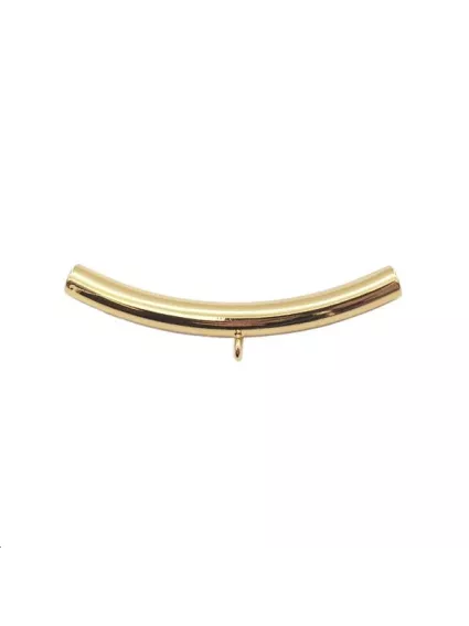 Tube courbe 60x6x5mm 1 anneau  doré  Tubes- 1