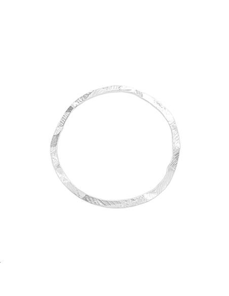 Anneau rock 37mm plaqué argent  Pendentifs- 1