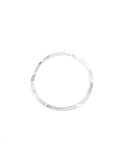 Anneau rock 26 mm plaqué argent  Pendentifs- 1